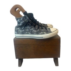 CONVERSE ALL STAR Junior Gray Camo Rubber High Top Sneakers US Size 5